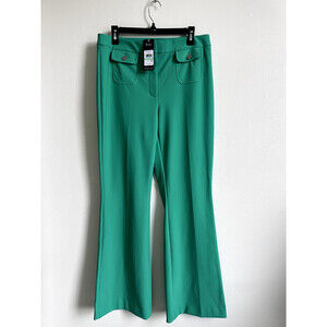 Karl Lagerfeld Paris women's Flare-Leg Compression Pants size 8 in green
